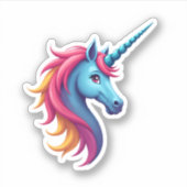 Sticker Unicorn on Snowboard - Funny Ski and Wintersports  (Devant)