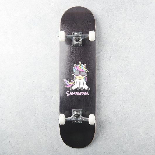 Sticker Unicorn Skateboard Raiinbow (Skateboard)
