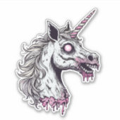 Sticker Unicorn Zombie Head (Devant)