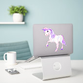 Sticker Unicorne (Ordinateur portable sur le bureau)