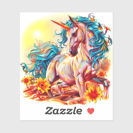 Sticker Unicorne (Feuille)