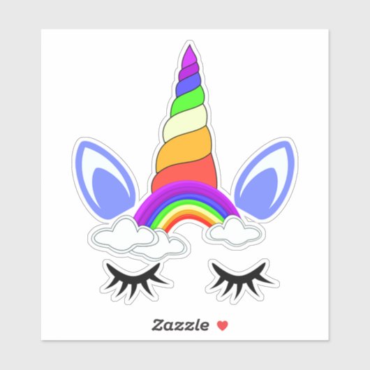 Sticker Unicorne (Feuille)