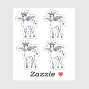 Sticker Unicorne à ailes magiques