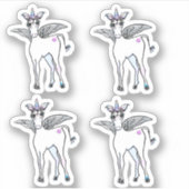 Sticker Unicorne à ailes magiques (Devant)