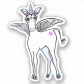 Sticker Unicorne à ailes magiques (Devant)