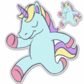 Sticker Unicorne Bleue Courant Thunder_Cove (Devant)