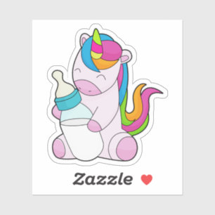 Sticker Unicorne Bouteille de lait