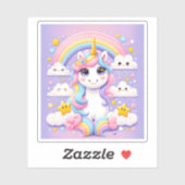 Sticker Unicorne céleste Bliss (Feuille)