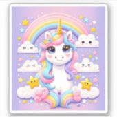 Sticker Unicorne céleste Bliss (Devant)