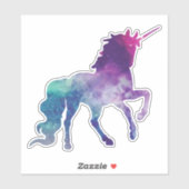 Sticker Unicorne Ciel Rose (Feuille)