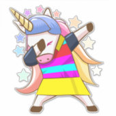 Sticker Unicorne Dabbing (Devant)