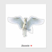 Sticker Unicorne de Cheval Pegasus Blanc (Feuille)