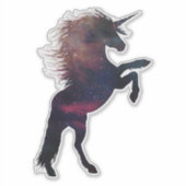 Sticker Unicorne de l'espace magique (Devant)