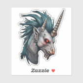 Sticker Unicorne Evil Punk (Feuille)