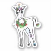 Sticker Unicorne | Magie de Noël (Devant)