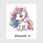 Sticker Unicorne magique (Feuille)