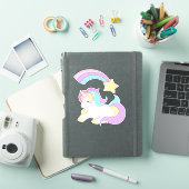 Sticker Unicorne magique avec Rainbow Shooting Star (Couverture iPad)