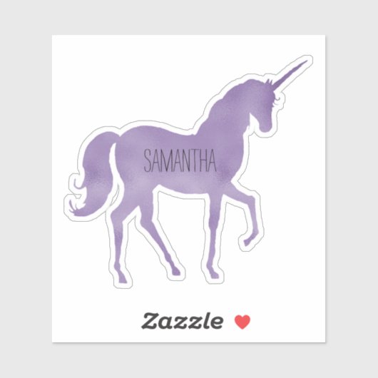 Sticker Unicorne mauve (Feuille)