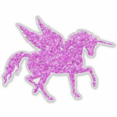Sticker Unicorne Parties scintillant rose (Devant)