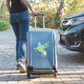 Sticker Unicorne, Pegasus, imaginaire bleu vert (Valise Insitu)