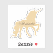 Sticker Unicorne personnalisée (Feuille)