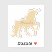 Sticker Unicorne personnalisée (Feuille)