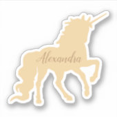Sticker Unicorne personnalisée (Devant)