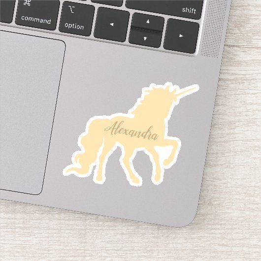 Sticker Unicorne personnalisée (Détail)