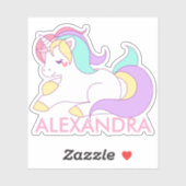 Sticker Unicorne personnalisée (Feuille)