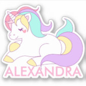 Sticker Unicorne personnalisée (Devant)