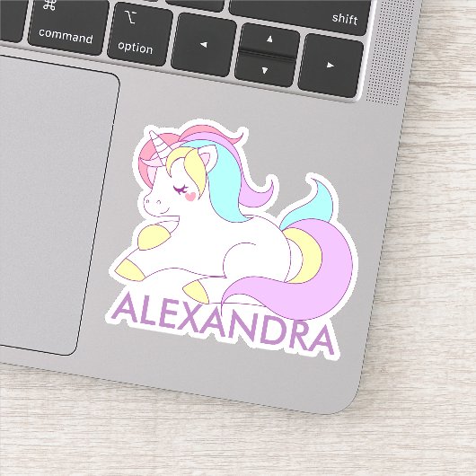 Sticker Unicorne personnalisée (Détail)
