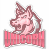 Sticker Unicorne rose Anniversaire (Devant)