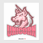 Sticker Unicorne rose Anniversaire (Feuille)