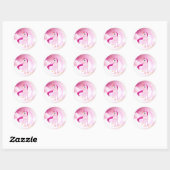 Sticker Unicorne Rose - Cadeau Personnalisé Annive (Feuille)