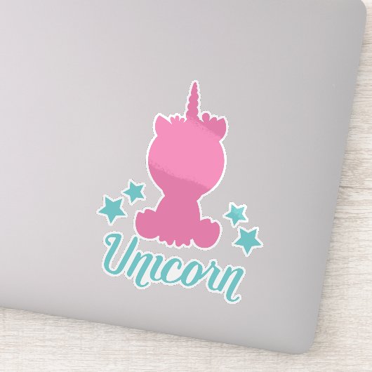 Sticker Unicorne, Silhouette Unicorne, Cute Unicorne, Étoi (Détail)
