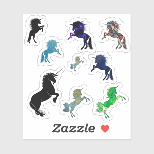 Sticker Unicornes (Feuille)