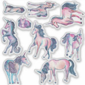 Sticker Unicornes d'Imaginaire de Galaxie Confetti (Devant)