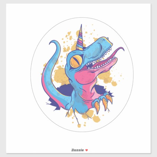 Sticker Unicornisaurus (Feuille)