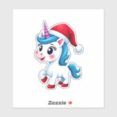 Sticker Unicorns Christmas_Santa Claus Unicorn Tank Top (1 (Feuille)