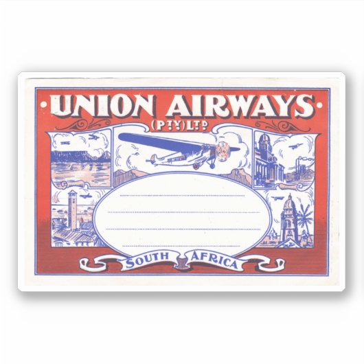 Sticker Union Airways Afrique du Sud (Devant)