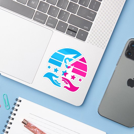 Sticker Union et brillance : une vision de la collaboratio (Ordinateur portable avec iPhone)