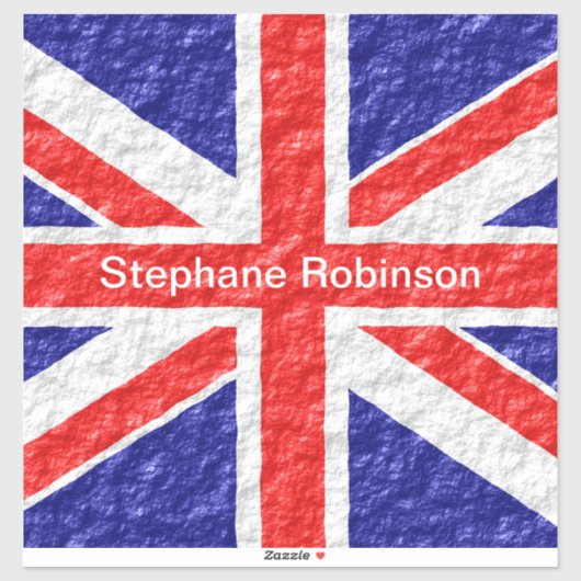 Sticker Union Jack Flag Design (Feuille)