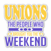 Sticker Union Weekends (Devant)