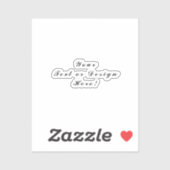 Sticker unique en vinyle - Design ou textos (Feuille)