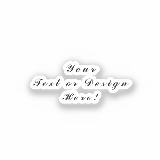 Sticker unique en vinyle - Design ou textos (Recto)