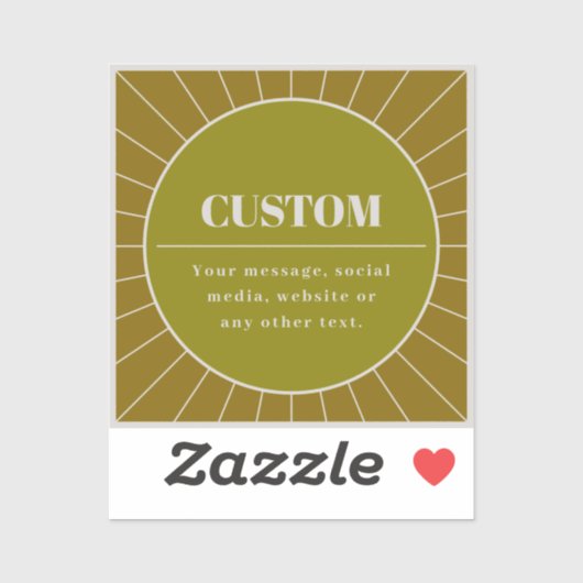 Sticker Unique Modèle de conception modifiable inspiré par (Feuille)