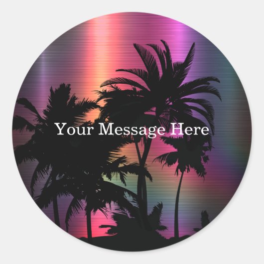 Sticker unique Tropical Étiquettes (Devant)
