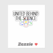 Sticker Unis derrière la science (Feuille)