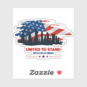 Sticker Unis pour rester | 3"x 3"- transparent brillant (Feuille)