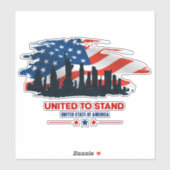 Sticker Unis pour rester | 8"x 8"- transparent brillant (Feuille)